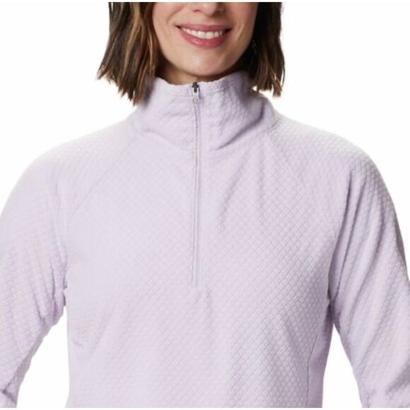 Columbia Glacial IV Half Zip Fleece Top lilac lavender purple textured - Picture 4 of 10